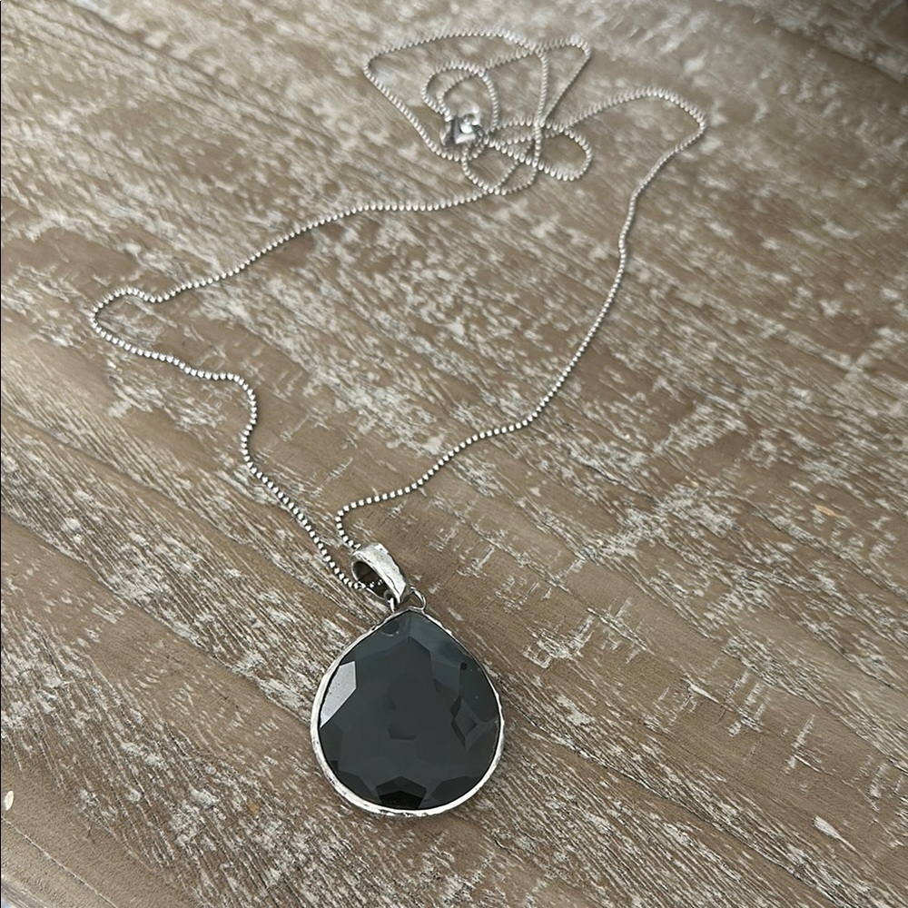 Ippolita Sterling Silver and Black Hematite Pendant Necklace
